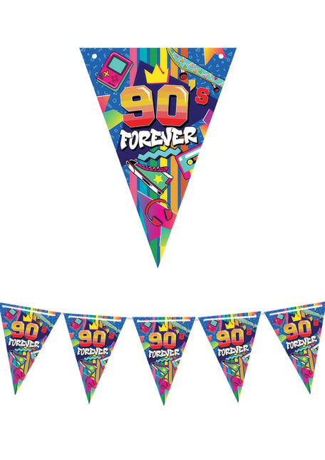 90s Guirnalda de colores 3m