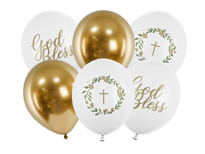 Globos God Bless Mix 30cm 6pcs