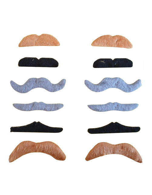 Bigotes Multicolor 12uds