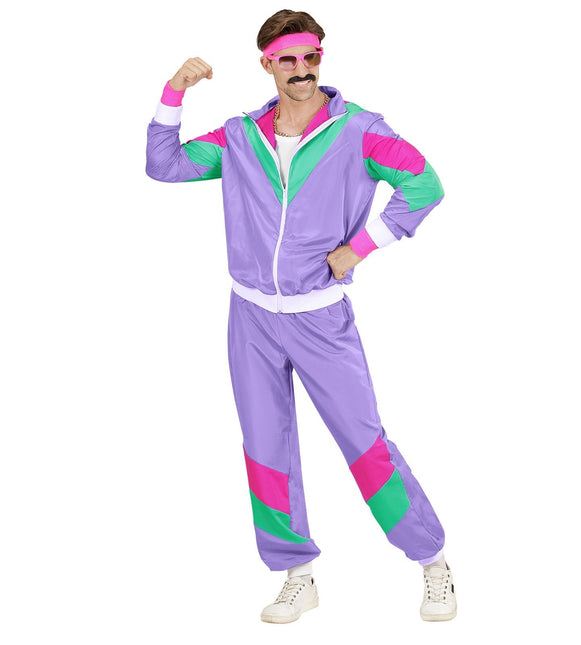 Chándal Neon 80S Defectuoso Lila