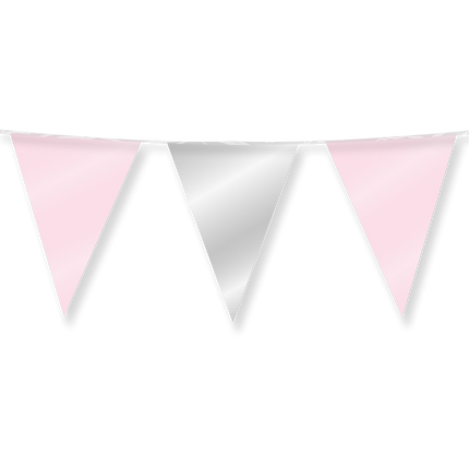 Guirnalda Rosa Plata Metalizada 10m