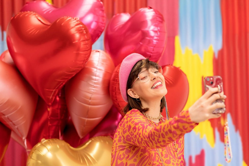 Hart Helium Ballon Roze Leeg 75cm van Partydeco koop je bij Partywinkel