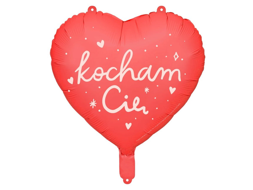 Hart Helium Ballon Kocham Cię Leeg 45cm van Partydeco koop je bij Partywinkel
