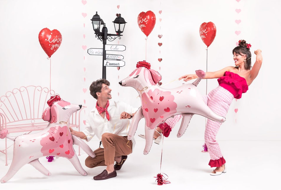 Hond Helium Ballon Leeg 108cm van Partydeco koop je bij Partywinkel