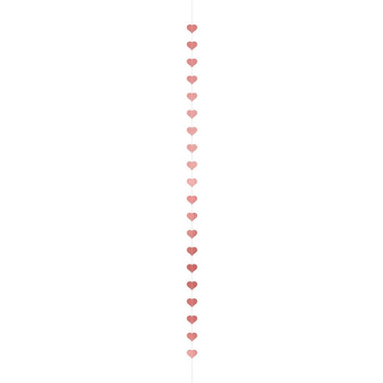 Hartjes Slinger Rose Goud 3,5m van Partydeco koop je bij Partywinkel