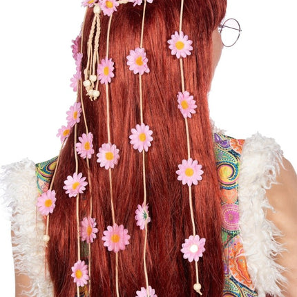 Bloemen Haarband Roze Dames van Wilbers & Wilbers koop je bij Partywinkel