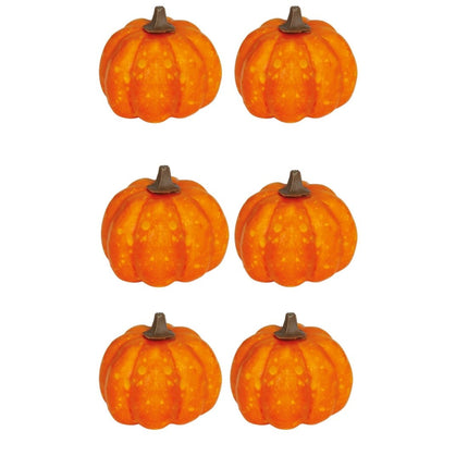 Halloween Decoratie Pompoenen 3,5cm 6 delig van Fiestas Guirca koop je bij Partywinkel