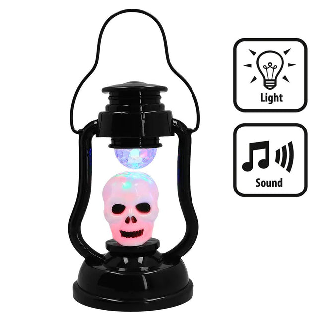 Halloween Lantaarn Met Licht En Geluid 21cm van Boland koop je bij Partywinkel