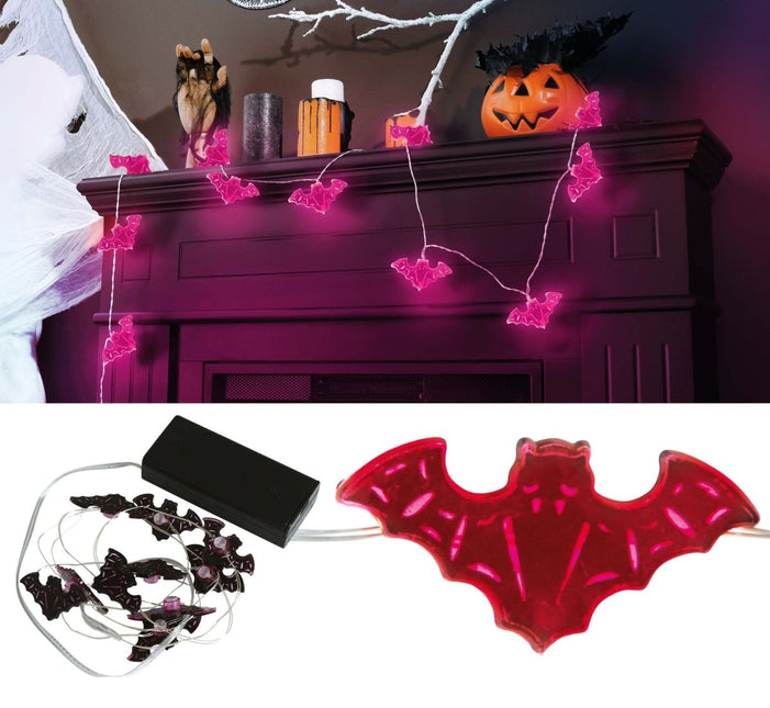Halloween Lichtsnoer Vleermuizen 1,2m van Fiestas Guirca koop je bij Partywinkel