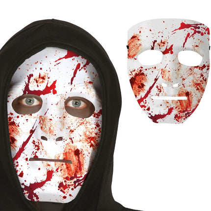 Halloween Masker Wit Bloederig van Fiestas Guirca koop je bij Partywinkel