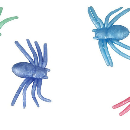 Halloween Nep Spin Gekleurd 7cm 4st van Fiestas Guirca koop je bij Partywinkel