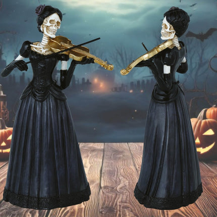 Halloween Skelet Vrouw Met Viool 26cm van Fiestas Guirca koop je bij Partywinkel