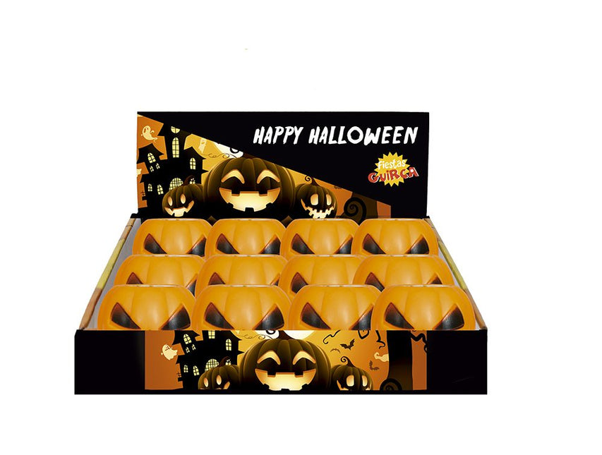 Halloween Uitdeelcadeautjes Spook Pompoenen 5cm 12st van Fiestas Guirca koop je bij Partywinkel