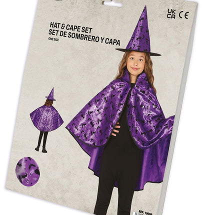 Halloween Verkleedset Paars Meisje Heks 2 delig van Fiestas Guirca koop je bij Partywinkel