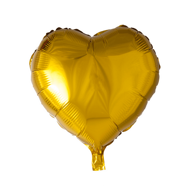 Helium Ballon Hart Goud 45cm leeg van WeFiesta koop je bij Partywinkel