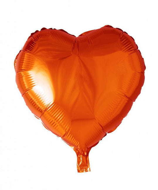 Helium Ballon Hart Oranje 46cm leeg van WeFiesta koop je bij Partywinkel