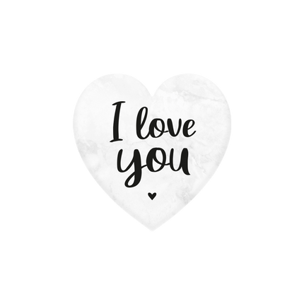 I Love You Marmer Hartje 5cm van Paper Dreams koop je bij Partywinkel