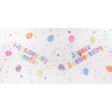 Traves de Mesa Joyeux Anniversaire Color 5m