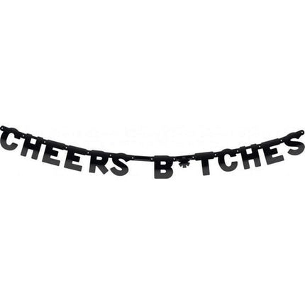 Letterslinger Cheers B*tches 2,5m van Haza Witbaard koop je bij Partywinkel