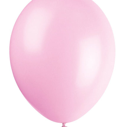 Lichtroze Ballonnen Glans Latex 30cm 10st van Unique koop je bij Partywinkel