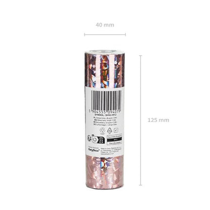 Lichtroze Serpentine Holografisch 3,8m van Partydeco koop je bij Partywinkel