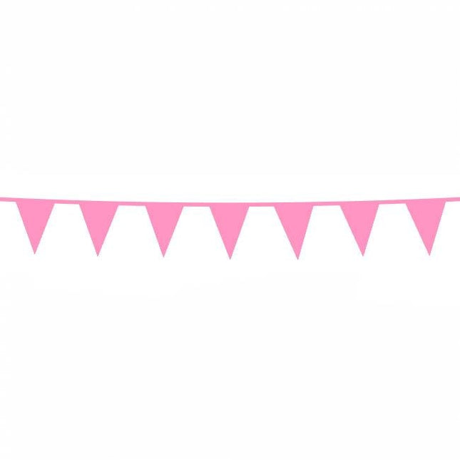 Lichtroze Slingers Mini 3m van WeFiesta koop je bij Partywinkel