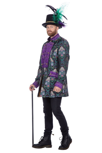 Groen Paarse Jas Heren Luxe van Wilbers & Wilbers koop je bij Partywinkel