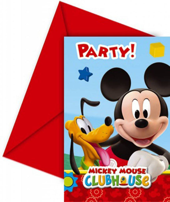 Mickey Mouse Uitnodigingen Versiering 6st van Procos koop je bij Partywinkel