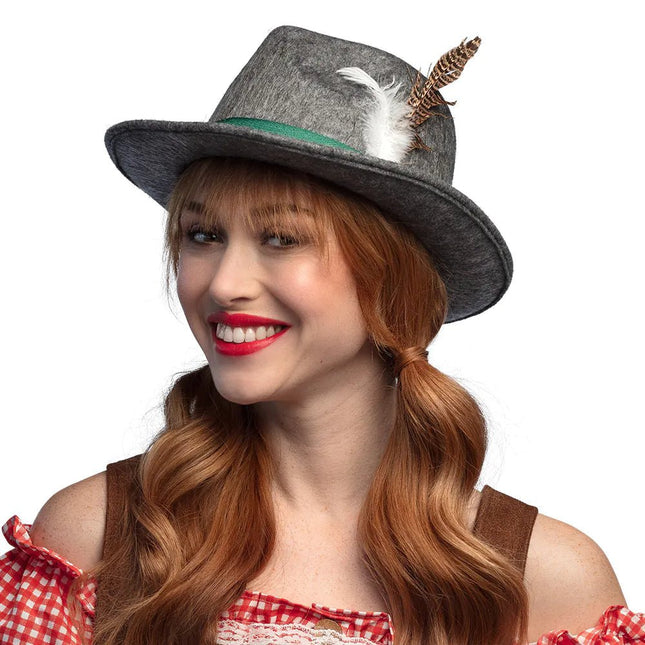 Oktoberfest Hoed Tiroler Grijs van Boland koop je bij Partywinkel