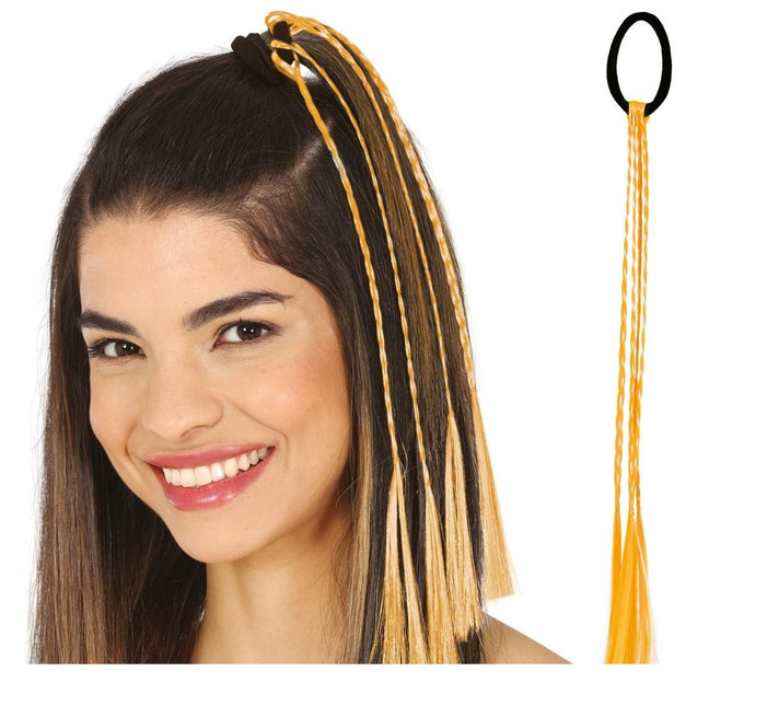 Oranje Hair Extension 35cm 3st van Fiestas Guirca koop je bij Partywinkel