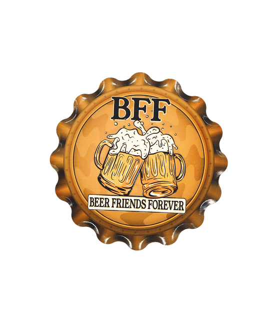 Oranje Onderzetters Bff 11cm van Paper Dreams koop je bij Partywinkel