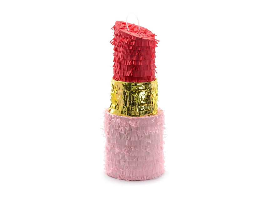 Lippenstift Pinata 54cm van Partydeco koop je bij Partywinkel