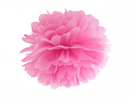 Pompon Roze 35cm van Partydeco koop je bij Partywinkel
