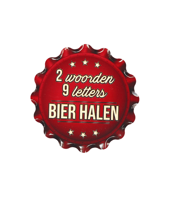 Rode Onderzetters Bier Halen 11cm van Paper Dreams koop je bij Partywinkel