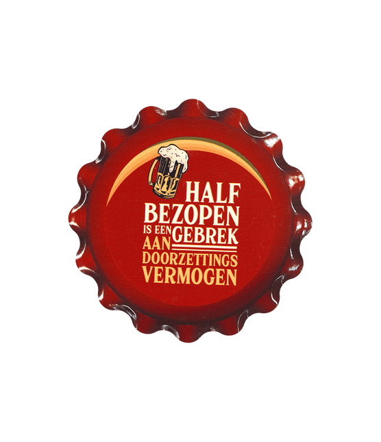 Rood Gele Onderzetters Half Bezopen 11cm van Paper Dreams koop je bij Partywinkel