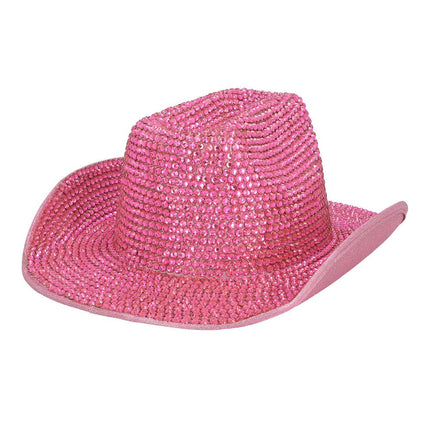 Roze Hoed Glitter Stenen van Boland koop je bij Partywinkel