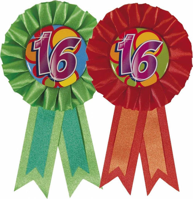 Rozet 16 Jaar van Haza Witbaard koop je bij Partywinkel