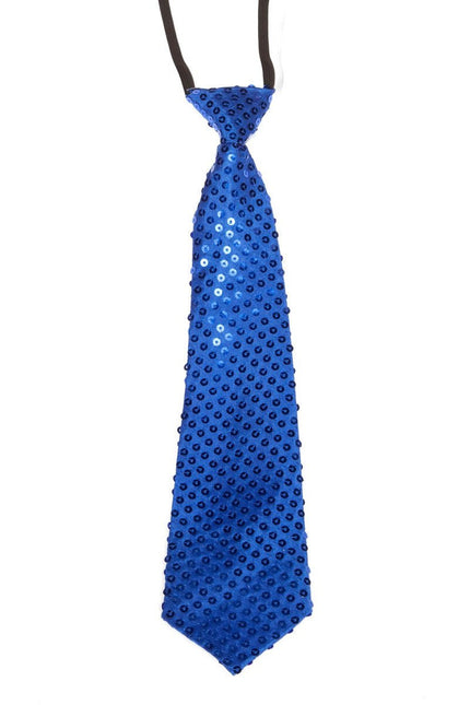 Blauwe Stropdas Pailletten van Wilbers & Wilbers koop je bij Partywinkel