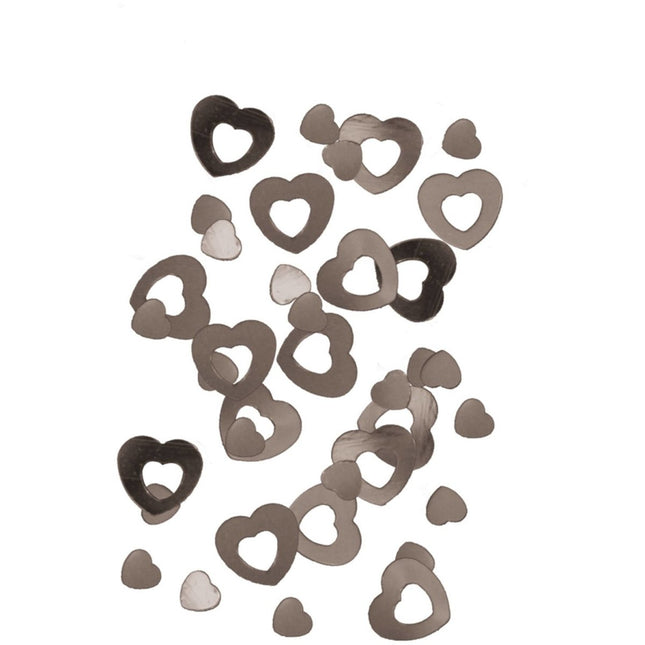 Tafelconfetti Hartjes Zilver 14gr van Folat koop je bij Partywinkel