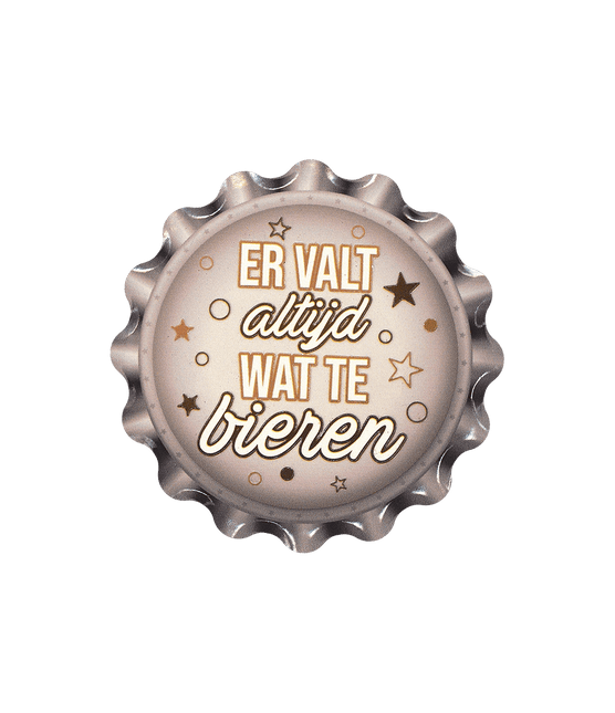 Wit Beige Onderzetters Er Valt Altijd Iets Te Bieren 11cm van Paper Dreams koop je bij Partywinkel