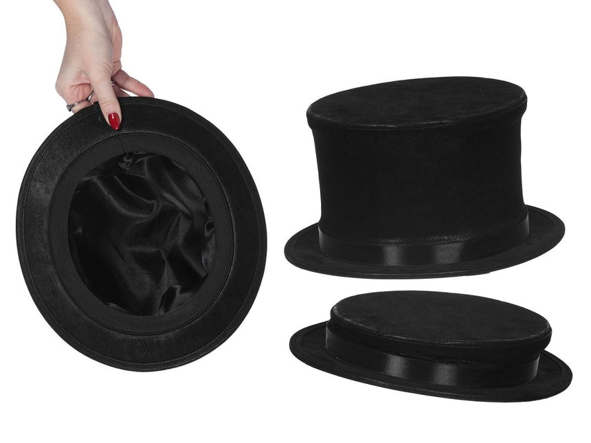 Zwarte Hoge Hoed Inklapbaar van Wilbers & Wilbers koop je bij Partywinkel