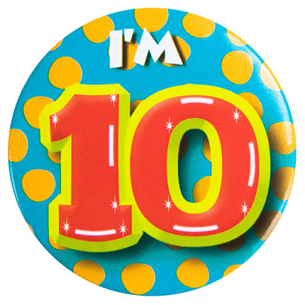 10 Jaar Buttons - Partywinkel