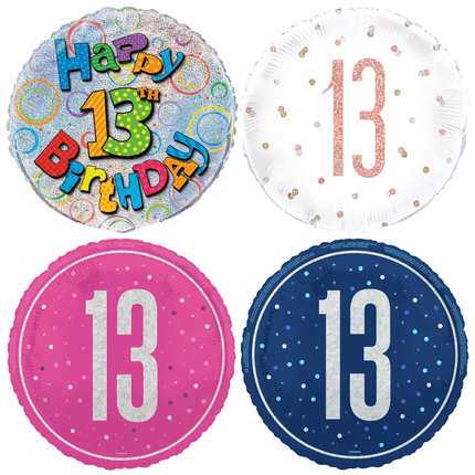 13 Jaar Folie Ballonnen - Partywinkel