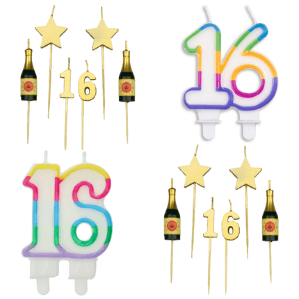 16 Jaar Kaarsen - Partywinkel