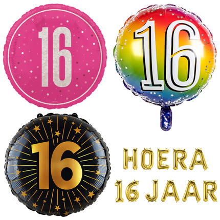 16 Jaar Folie Ballonnen