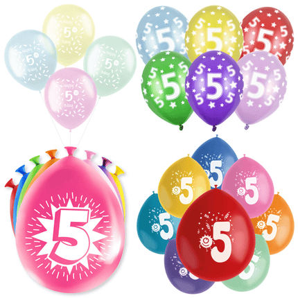 5 Jaar Latex Ballonnen - Partywinkel