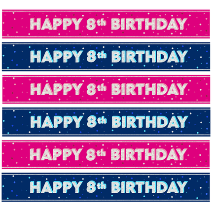 8 Jaar Banners - Partywinkel