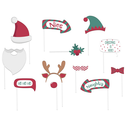 Kerst Photo Booth Props