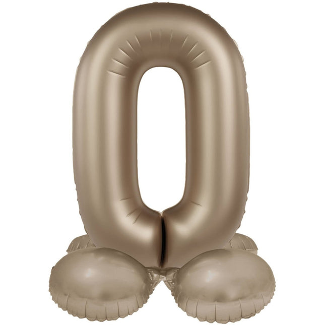 0 Jaar Cijfer Ballon Goud 41cm van Folat koop je bij Partywinkel