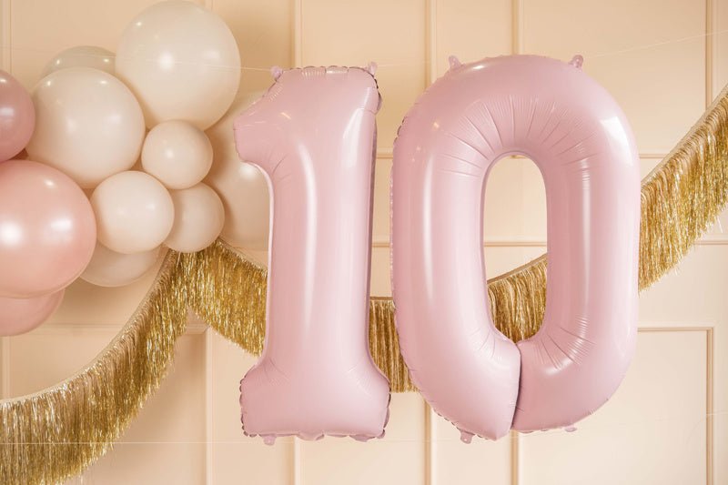 0 Jaar Cijfer Ballon Lichtroze Leeg 72cm van Partydeco koop je bij Partywinkel